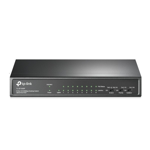 TL-SF1009P TP-LINK [9|[g 10/100Mbps fXNgbvXCb` (8 PoE+|[g)]