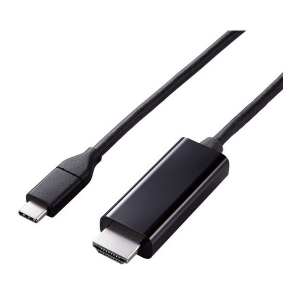 MPA-CHDMIY10BK ELECOM ブラック [USB Type-C to HDMI 変換ケーブル (1m 4K 60Hz やわらか ミラーリング マルチディスプレイ対応)]