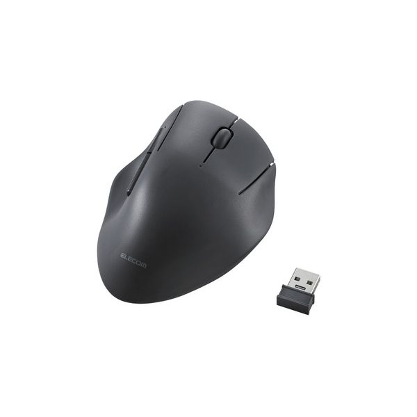 M-SH20DBSKBK ブラック ELECOM [無線 2.4GHz マウス 静音 ワイヤレス 5ボタン エルゴノミクス 抗菌 Mサイズ]