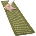優踏生 洗いやすいキッチンマット 45×240cm グリーン オカ