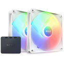 RF-C14DF-W1 NZXT ホワイト F140 RGB CORE TWIN PACK & RGB Lighting Controller [PCケースファン]