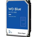 商品説明★ WD Blueシリーズ 2TB 3.5インチ 5400rpm SATA CMRスペック* プラットフォーム：3.5インチ* インターフェイス：SATA* 容量：2TB* セクター方式：4K byteセクター* 回転数：5400rpm* キャッシュ：64MB* 内部転送速度：最大 180MB/s* 消費電力：アイドル時 2.4W、動作時平均 4.0W* 動作音：アイドル時 21dBA、動作時平均 26dBA