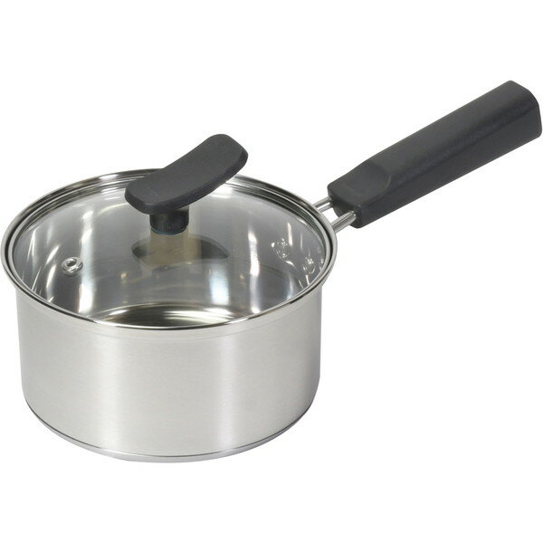 Ih Compatible - HB-6570 チーノ ステンレス製3層底ガラス蓋付片手鍋14cm IH対応 パール金属
