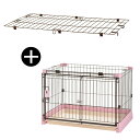 犬 サークル 犬用 室内 ペットサークル もっとお掃除簡単ペットサークル 90-60 ライトピンク + 屋根面セット トレー付き おしゃれ 小型犬 Richel...