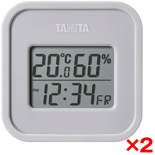【2個セット】 温湿度計 デジタル 電池式 タニタ TT-588-GY ウォームグレー TANITA 温度 湿度 時計 カレンダー メモリー機能 最高温湿度 最低温湿度 暑さ対策 玄関 寝室 洗面所 キッチン 台所 体調管理 室温管理 プレゼント 【2個セット】 温湿度計 デジタル 電池式 タニタ TT-588-GY ウォームグレー TANITA 温度 湿度 時計 カレンダー メモリー機能 最高温湿度 最低温湿度 暑さ対策 玄関 寝室 洗面所 キッチン 台所 体調管理 室温管理 プレゼント