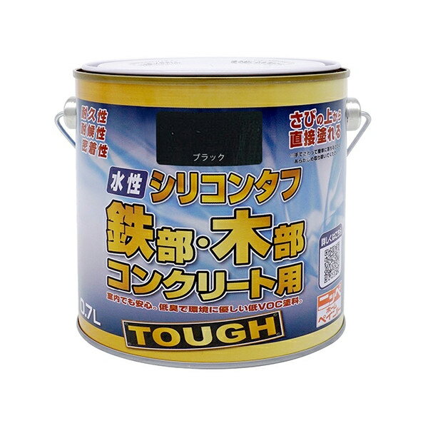 ニッペ 水性シリコンタフ ブラック 0.7L