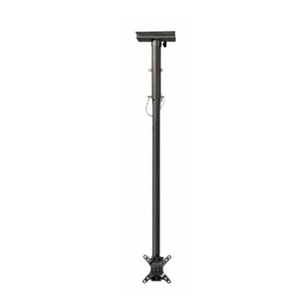 商品説明★ スチール素材のベーシックモデルです。★ 下-20度、左右360度の角度調節機能付き。★ 吊下げ距離を伸ばすオプション品のロングパイプ付き。★ わかりやすい日本語説明書付き。スペック* 外形寸法：W160mm×H350〜1100mm* 商品重量：2.0kg* 角度調節：下-20度、左右360度回転* パイプ長さ：350m、450m(ノーマルパイプ使用時)950mm 1100mm(ロングパイプ使用時)* 主な材質：スチール* 商品内容：金具一式、取り付けネジ一式、取り付け説明書* 取付条件…・モニター背面にネジ穴があいている事・モニター背面がフラットである事・モニターサイズが13〜32インチである事・モニター重量が20kg以下である事・モニター背面のネジ穴の間隔が、「75mm×75mm、100mm×100mm」である事