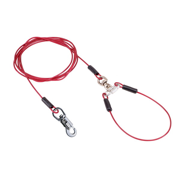 牵线（宠物） - ペティオ タフギア ロングワイヤーチェーンプラス 4.5mm レッド