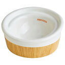 ペティオ necoco 食べやすい 木目調 陶器食器 ドライフード向き