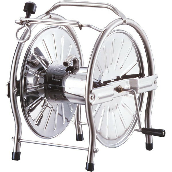 ホースリール ステンレス 20~25m おしゃれ コンパクト 洗車 水やり ガーデニング グリーンライフ SH-S