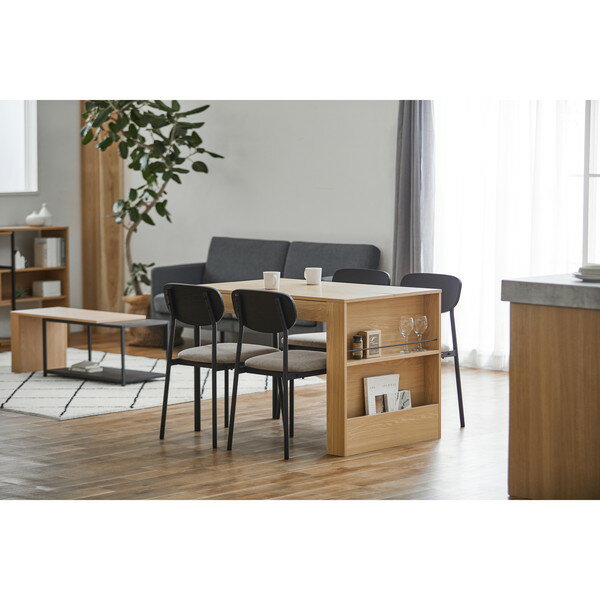 ダイニングテーブルセット ダイニングセット 4人掛け 【5点セット】ダイニングチェア おしゃれ 北欧 テーブル チェア デザインチェア コンパクト 引き出し 収納付き 4人用 アイリスオーヤマ DTS-STR