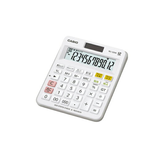 CASIO MJ-120W-N ミニジャストサイズ チェック検算電卓 CASIO MJ-120W-N ミニジャストサイズ チェック検算電卓