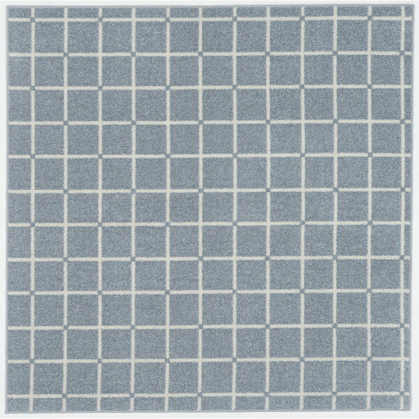 Character Pattern - スミノエ 13476203 185×185cm BL 洗える ラグ オセロ 185×185cm ブルー メーカー直送