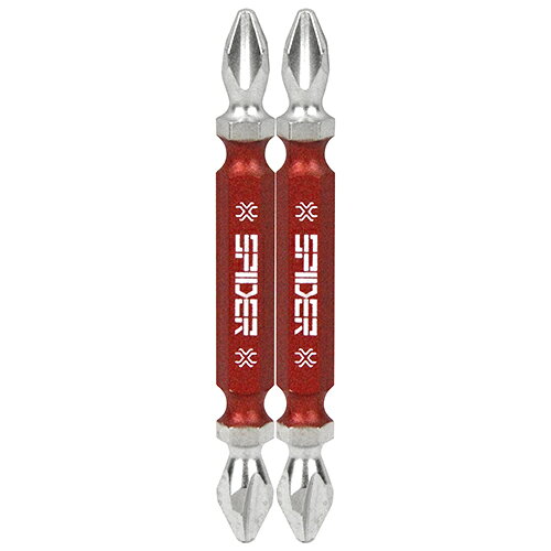 商品説明★ 用途プラス2番の各種ねじ締め★ 機能・特長18V高トルクインパクトドライバー対応ビットです。トルク伝達力が高く、サキスボ効果で刃先を守ります。メッキと焼き付け塗装でデザイン性に優れます★ 材質特殊鋼★ SK11のスパイダードライバービットをXPRICEでは販売しております。その他の先端工具(ドリル)も多数取扱っております。スペック* 長さ：65mm* サイズ：プラスNO.2* マグネット入* 2本組。