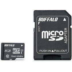 RMSD-008GU1SA BUFFALO UHS-I Class1 microSDHCカード SD変換アダプター付 8GB RMSD-008GU1SA BUFFALO UHS-I Class1 microSDHCカード SD変換アダプター付 8GB