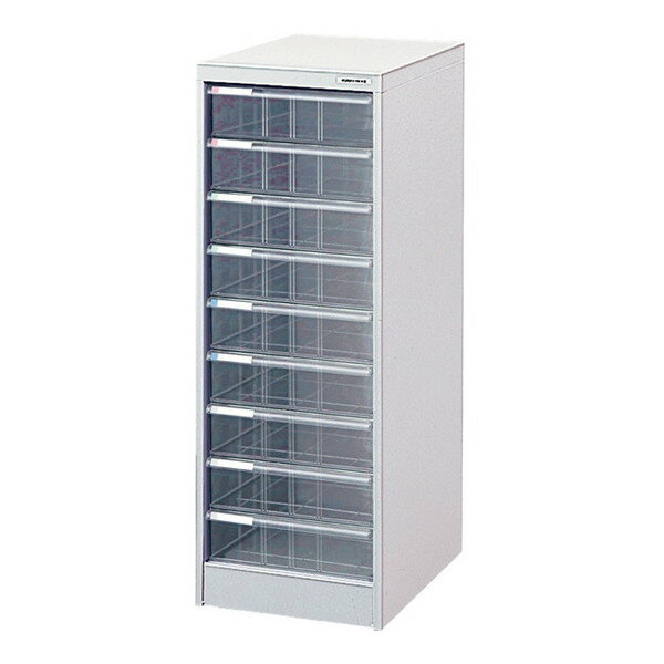 商品説明★ 書類や小物の大量収納に・種類の多い分類に。★ 多段収納の決定版。★ サイズ、形状とも豊富に取揃えました。★ 用途、スペースに合わせて様々なタイプを組合わせることによりシステム収納品としてもご使用いただけます。★ 全アイテム「グリーン購入法」適合。★ 環境に配慮した設計となっています。スペック* 仕様: 深9段 B4タテ型* 深引出し内寸: W282×D387×H80mm* 材質: 本体/スチール粉体焼付塗装、引出し/透明スチロール樹脂、引出し段板/ポリプロピレン* 付属品: カラー分類タイトルシール付* 本体寸法: W323×D412×H880mm* 本体重量: 12.7kg