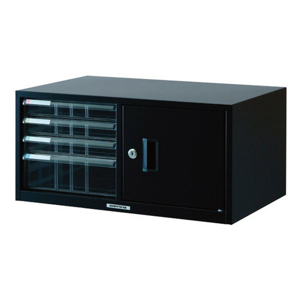 楽天総合通販PREMOA 楽天市場店AL-T44 アバンテV2レターケース A4 4段 扉付 クロ Nakabayashi