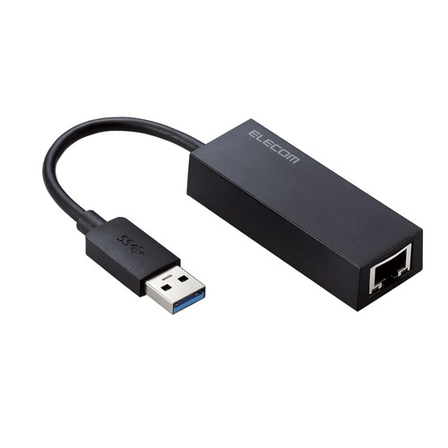 EDC-GUA3V2-B ELECOM 有線LANアダプター USB A LANポート ×1ポート 1000/100/10Mbps USB3.2(Gen1) LAN変換アダプター ブラック