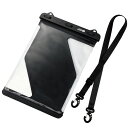 TB-WPSR13BK ELECOM タブレット防水ケース 汎用 IPX8 ネックストラップ付き (iPad/Android等 8.9~13インチ) ブラック