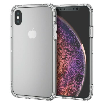 ELECOM PM-A18BHVBCR iPhone XS ハイブリッドバンパー クリア