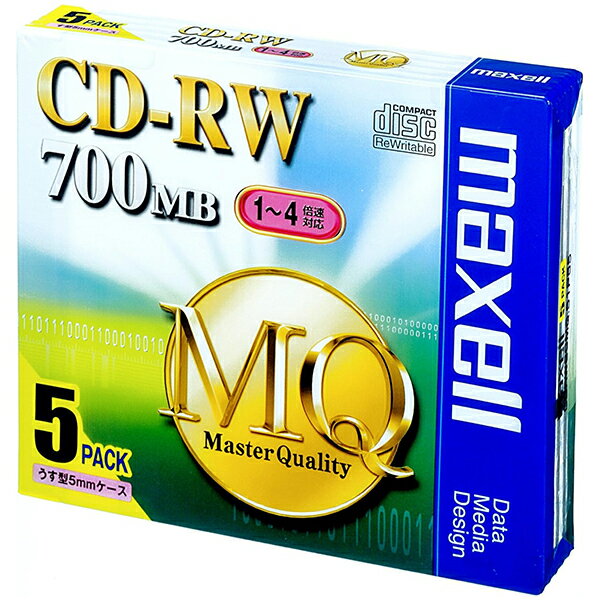 CDRW80MQ.S1P5S maxell [CD-RW1-4®б700MB5ѥå1示ĥץ饱]