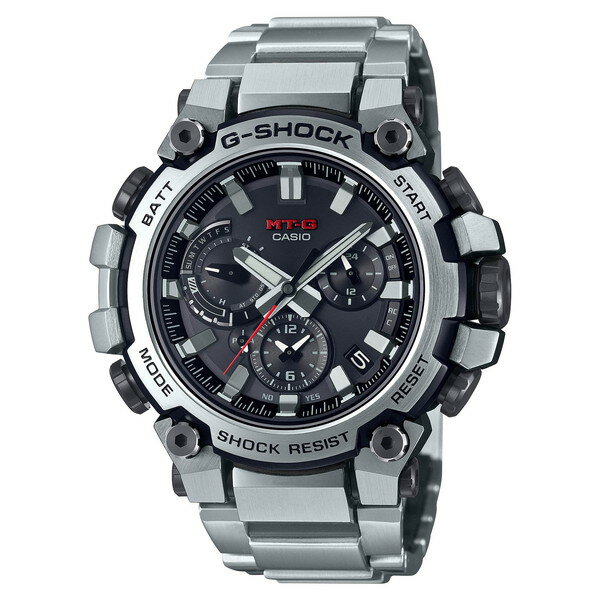 腕時計 時計 CASIO カシオ G-SHOCK メンズ MTG-B3000D-1AJF Gショック GSHOCK ジーショック SERIES ソーラー 充電 ウォッチ シルバー ブラック 黒 誕生日 新生活 父の日 プレゼント ギフト 贈り物 MTGB3000D1AJF