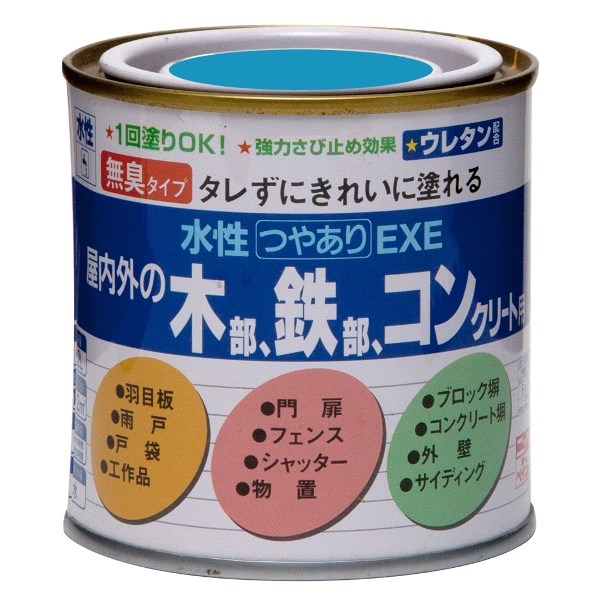 商品説明★ タレずに塗れる、1回塗りの水性つやあり塗料です。嫌な臭いのない無臭タイプの塗料です。★ 乾きが早く、乾くと日光や雨に強い塗膜となります。屋内外の鉄部、木部、コンクリートなど、幅広い用途に使えます。(床面には塗れません)。★ 塗り面積(1回塗り):約1〜2m2(タタミ約1.2枚)。★ 乾燥時間:夏(30℃)約1時間 冬(10℃)約2時間。重ね塗りは夏、冬ともに約4時間以上乾燥させてから塗ってください。スペック* 商品サイズ:7.7 x 7.7 x 8 cm* 内容量:0.2L* 塗料:水性* 塗料の分類:非危険物