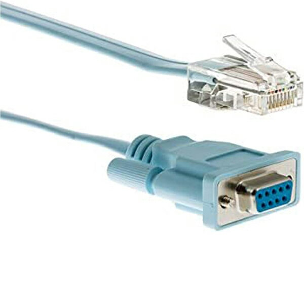 CAB-CONSOLE-RJ45= Cisco Console Cable 6ft with RJ45 and DB9F
