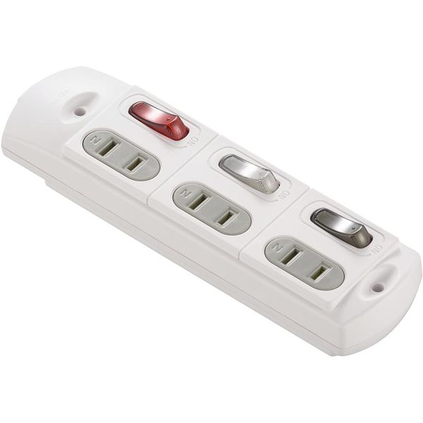 【エントリーでP5倍!20日20:00-27日1:59】 オーム電機 HS-TM3BSWX3-W [DIYタップ 個別スイッチ付き 3個..