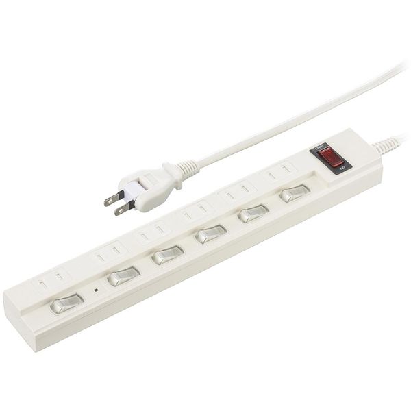 【エントリーでP5倍!20日20:00-27日1:59】 オーム電機 HS-TPKV65W-22 [節電タップ 雷ガード/ブレーカー..