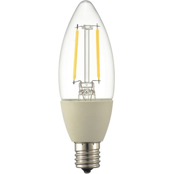オーム電機 LDC2L-E17 C6 [LEDフィラメントタイプシャンデリア球 E17 25形相当 電球色] 2