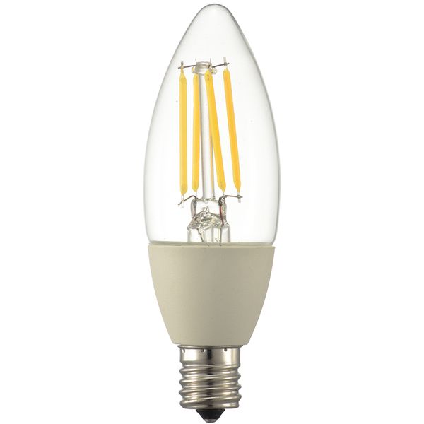オーム電機 LDC4L-E17 C6 [LEDフィラメントタイプシャンデリア球 E17 40形相当 電...