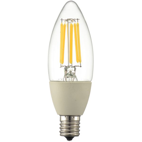 オーム電機 LDC6L-E17 C6 [LEDフィラメントタイプシャンデリア球 E17 60形相当 電...