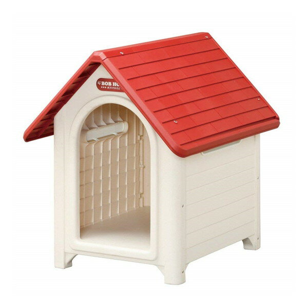 アイリスオーヤマ ボブハウスL レッド/オフホワイト ボブハウスL 犬用 ペット用 メーカー直送