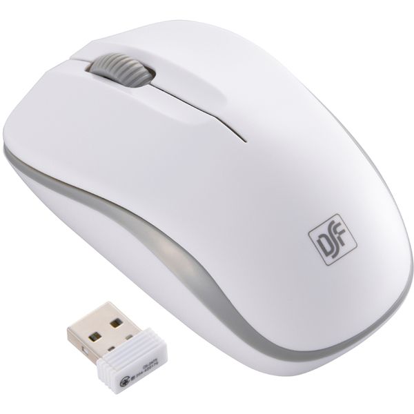 オーム電機 PC-SMWIM32 W [ワイヤレスマウス IR LED Mサイズ ホワイト/グレー]