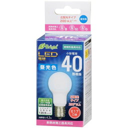 オーム電機 LDA4D-G-E17 IH2R1 [LED電球 小形 E17 40形相当 昼光色]