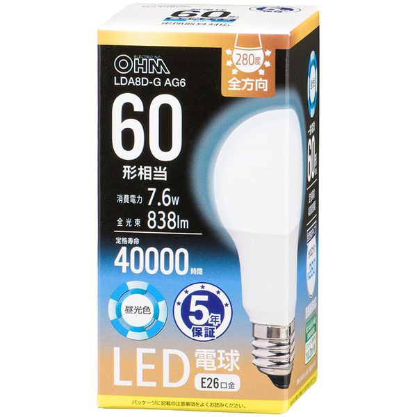 �������ŵ� LDA8D-G AG6 [LED�ŵ� E26 60������ �����]