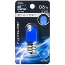 オーム電機 LDT1B-H-E17 13 [LEDナツメ球 装飾用 T20/E17/0.8W/2lm/青色]