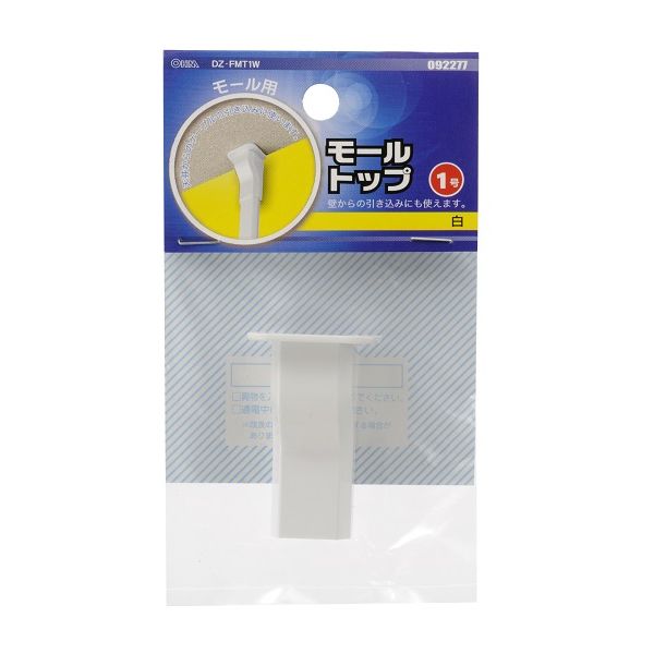 オーム電機 DZ-FMT1W [モール用トップ1号 白]