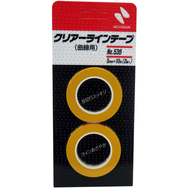 259215 0005 ニチバン #536 クリアラインテープ 5ミリ曲線用 NICHIBAN