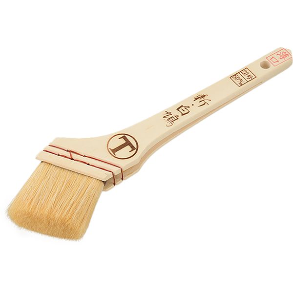 101765 0020 新・白鳩 薄口 筋違 白 20号 大塚刷毛製造