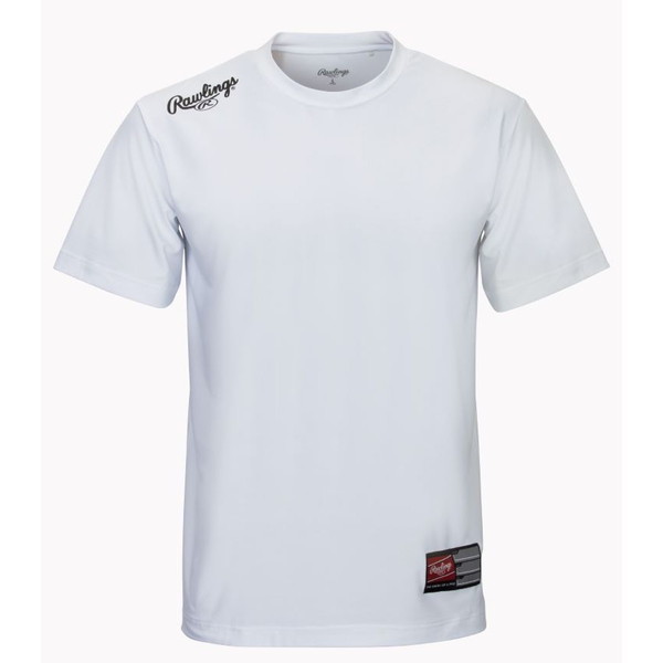 ローリングス 野球 シャツ 超伸 プレーヤーTシャツ ホワイト/ブラック AST10F01T-W/B-M W/B Rawlings