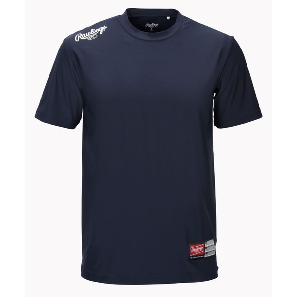 ローリングス 野球 シャツ 超伸 プレーヤーTシャツ ネイビー/ホワイト AST10F01T-N/W-XO N/W Rawlings