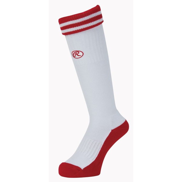 ローリングス 野球 ソックス ベーシック ロングソックス ホワイト/レッド AAS10F01-W/RD-22-25 W/RD Rawlings