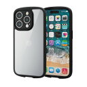 PM-A23CTSLFCKBK ELECOM ブラック [iPhone15 Pro ケース ハイブリッド 耐衝撃 軽量 薄型 背面クリア TOUGH SLIM LITE 極限保護]