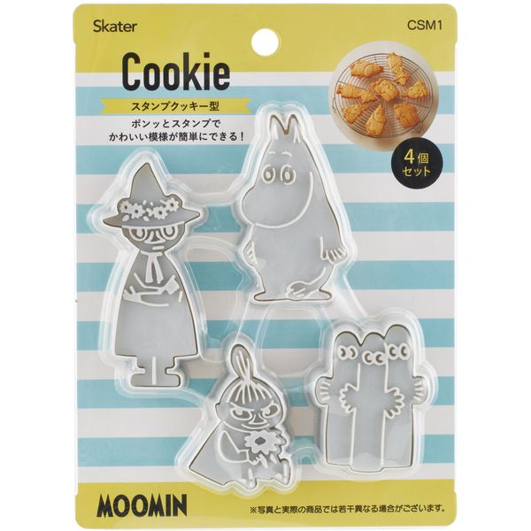 商品説明★ かわいいキャラクターの形をしたクッキーが、ポンッとスタンプを押すだけで簡単に作れます。抜き型と押し型がセットになっているクッキー型です。抜き型で輪郭を抜き、押し型で簡単に顔やかわいい模様がつきます。おうち時間やお子様とのお菓子作りにおすすめです。スペック* 商品サイズ: 　.ムーミントロール: (押し型)横4×縦7×高1.8cm(抜き型)横4.9×縦7.9×高1.6cm　.スナフキン: (押し型)横3.7×縦8.5×高1.8・(抜き型)横4.6×縦9.4×高1.6cm　.リトルミイ: (押し型)横3.8×縦5.5×高1.8cm・(抜き型)横4.7×縦6.4×高1.6cm　.ニョロニョロ: (押し型)横4.3×縦5.6×高1.8・(抜き型)横5.2×縦6.5×高1.6* 材質: ポリプロピレン