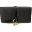 Chloe クロエ ラウンド長財布 財布 CHC21WP942 F57 001 ALPHABET LONG WALLET BLACK アルファベット ブラック 黒 チャーム シンプル 誕..