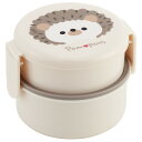 スケーター ONWR1AG Pompon's ねずみ 丸型 ランチBOX 2段 500ml