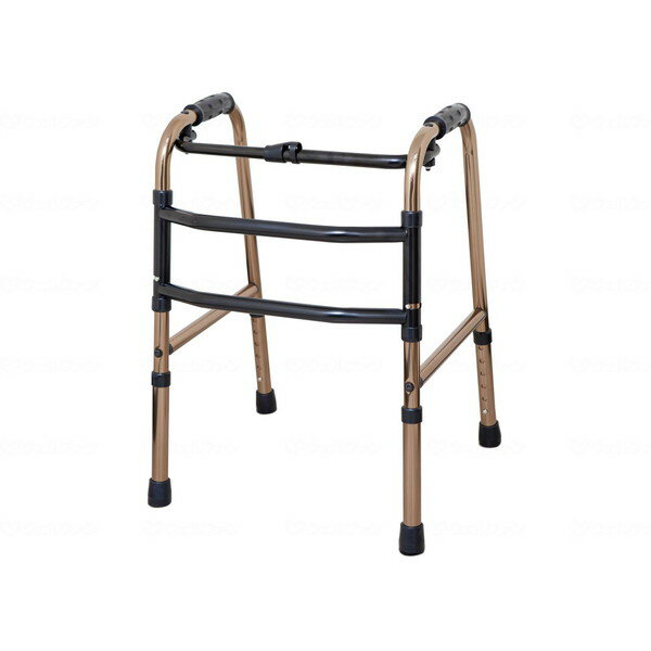 アクションジャパン 折りたたみ式歩行器 スモールタイプ ブロンズ C2021S-BR 非課税 メーカー直送