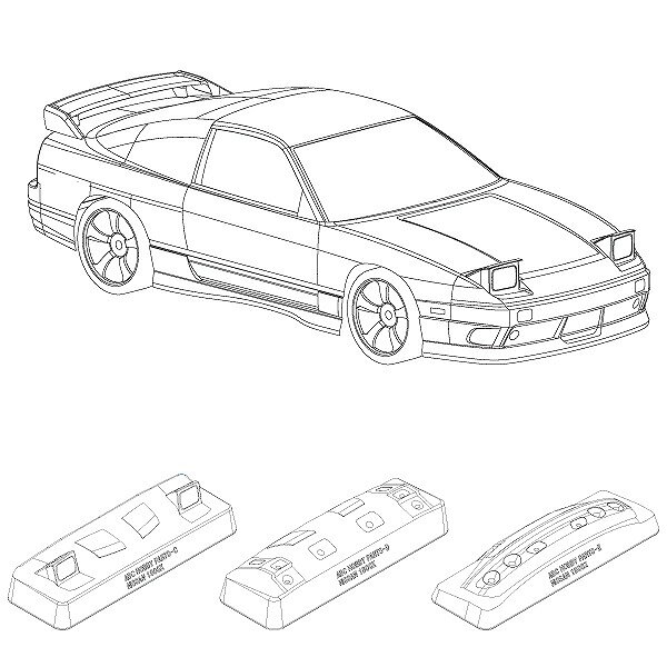 180SX(車幅195mm)用ライトカバーセット 66720 クリエーションモデル